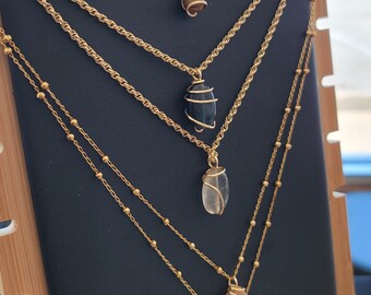 Pendant Necklaces | Natural Gemstones | 14k Gold Filled (Brazil) Chain