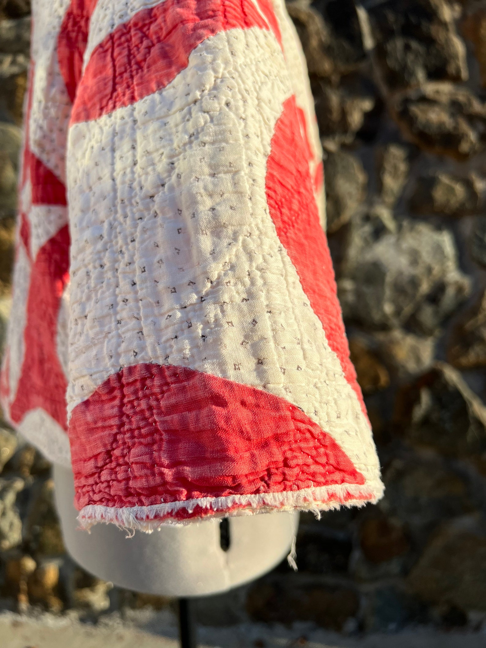 quilted tie coat