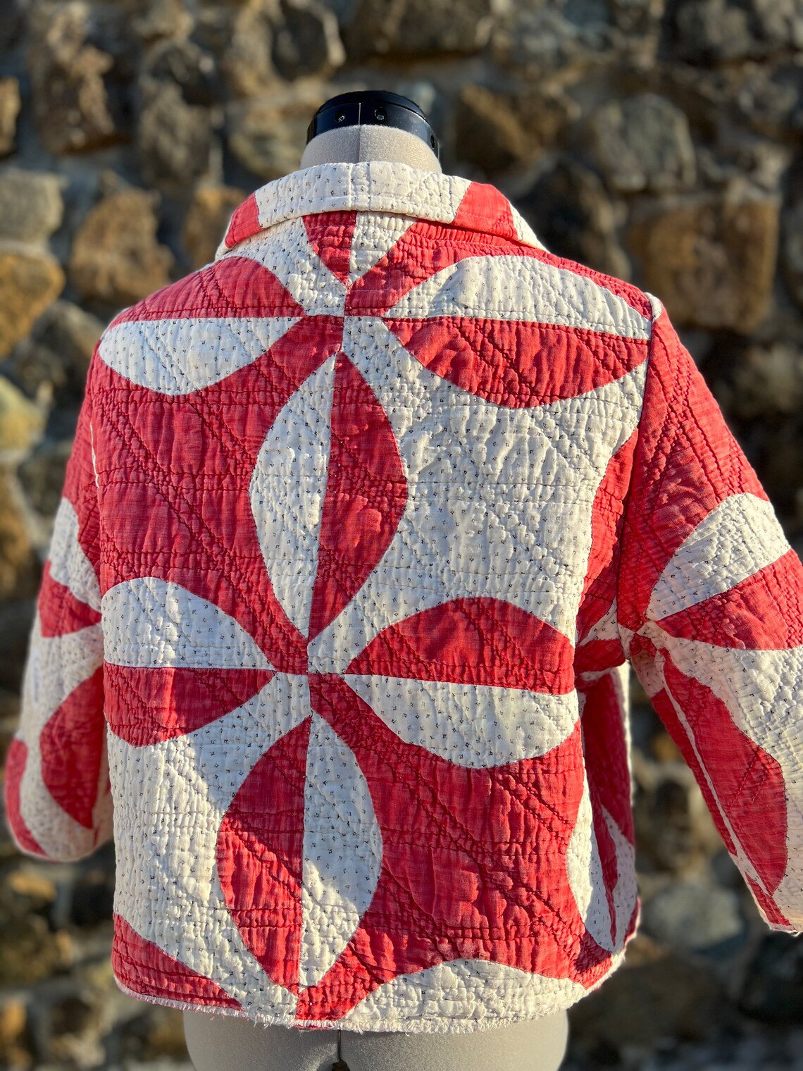 quilted tie coat