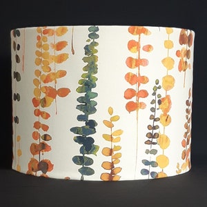 Lamp Shade - Abstract Floral, Watercolors, Yellows, Greens, Orange Botanical / Leaf Large Lampshade, Hand Made Australia