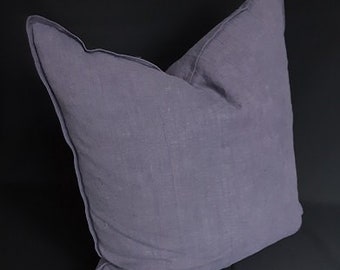 Plum/Grape/Lila, zerknittertes Leinenkissen /Kissenbezug (groß), Australian Made