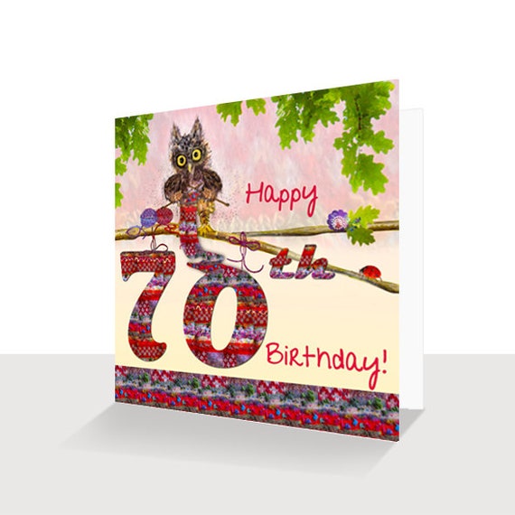 Luxury Hand-Made 70th Birthday Card-Can Be Personalised-Any Relative//Friend