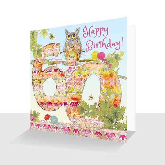 Art Blank Greeting Knitting Embroidery Cats Birthday Card Crafty Ladies