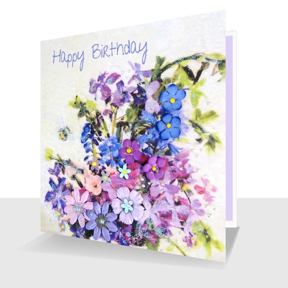 Bees and Bluebells Birthday | Greeting Card Bees and Bluebells Birthday | Greeting Card