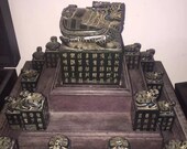 One Excellent Spiritoso Brilliant Chinese Antique Oriental Handicraft Old Jasper Carved Dragon Turtle With Rosewood Box With Dragon Pattern