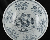 Big Beautiful Chinese Antique Old Ming Dynasty Yong Le Emperor明代永乐 Blue White Porcelain Hand painting Grape Bowl