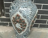 Rare Chinese Antique Ming Dynasty Hong Wu 明代洪武 Blue White Porcelain Boy Mei Vase