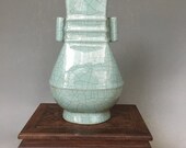 Nice Chinese Old Antique Song Dynasty 宋代 Guanware Porcelain Two Ear VASE