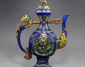 Beautiful Old Chinese Antique Da Ming Xuan De 大明宣德 Copper Bronze Teapot