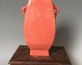 Beautiful Chinese Old Antique Song Dynasty 宋代 Guanware Ruyao Red Glaze Porcelain Two Ear VASE