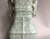 Fine Chinese Antique Song Dynasty 宋代 Guanware Porcelain Two Ear VASE