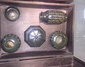 One Precious Chinese Antique Oriental Handicraft Old Jasper Carved Vase With Rosewood Box With Ancient Style Prose Pattern