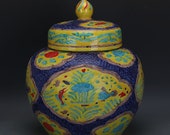 Chinese Antique Old Ming Dynasty Yong Le Emperor 明代永乐 Faffa color Porcelain Hand painting Fish Pot