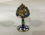 Fine Chinese Antique Old Copper Bronze Colour Enamels Censer