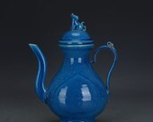 Nice Chinese Antique Ming Dynasty 明代 Blue Glazed Porcelain Teapot