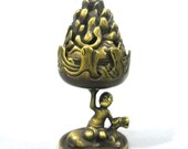 Unique Nice Beautiful Chinese Antique Old Copper Bronze Boy 熏炉 Censer