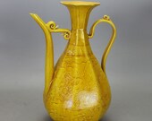 Beautiful Chinese Antique Ming Dynasty Hong Zhi 明代 Yellow Glazed Porcelain Dragon Teapot