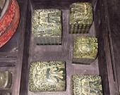 One Brilliant Chinese Antique Oriental Handicraft Old Jasper Carved Jade Tablet With Rosewood Box With Dragon Pattern