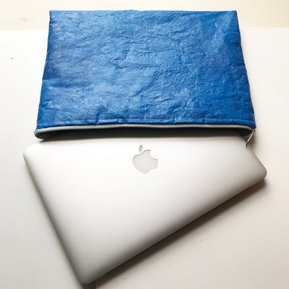 King Penguin Laptop Sleeve: MADE TO ORDER - upcycled from plastic bags