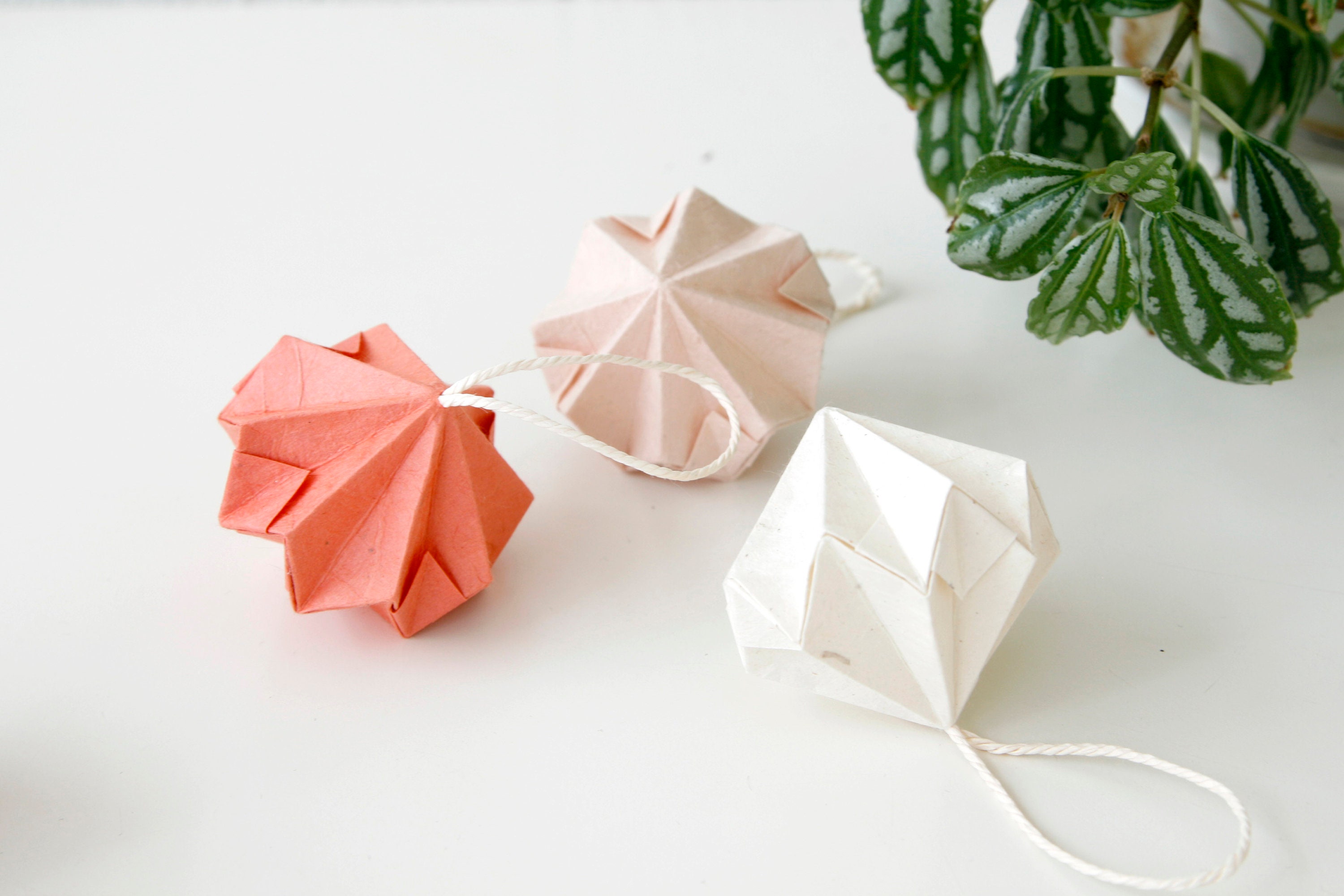 Handmade Origami Diamond Ornaments X 6 | Etsy