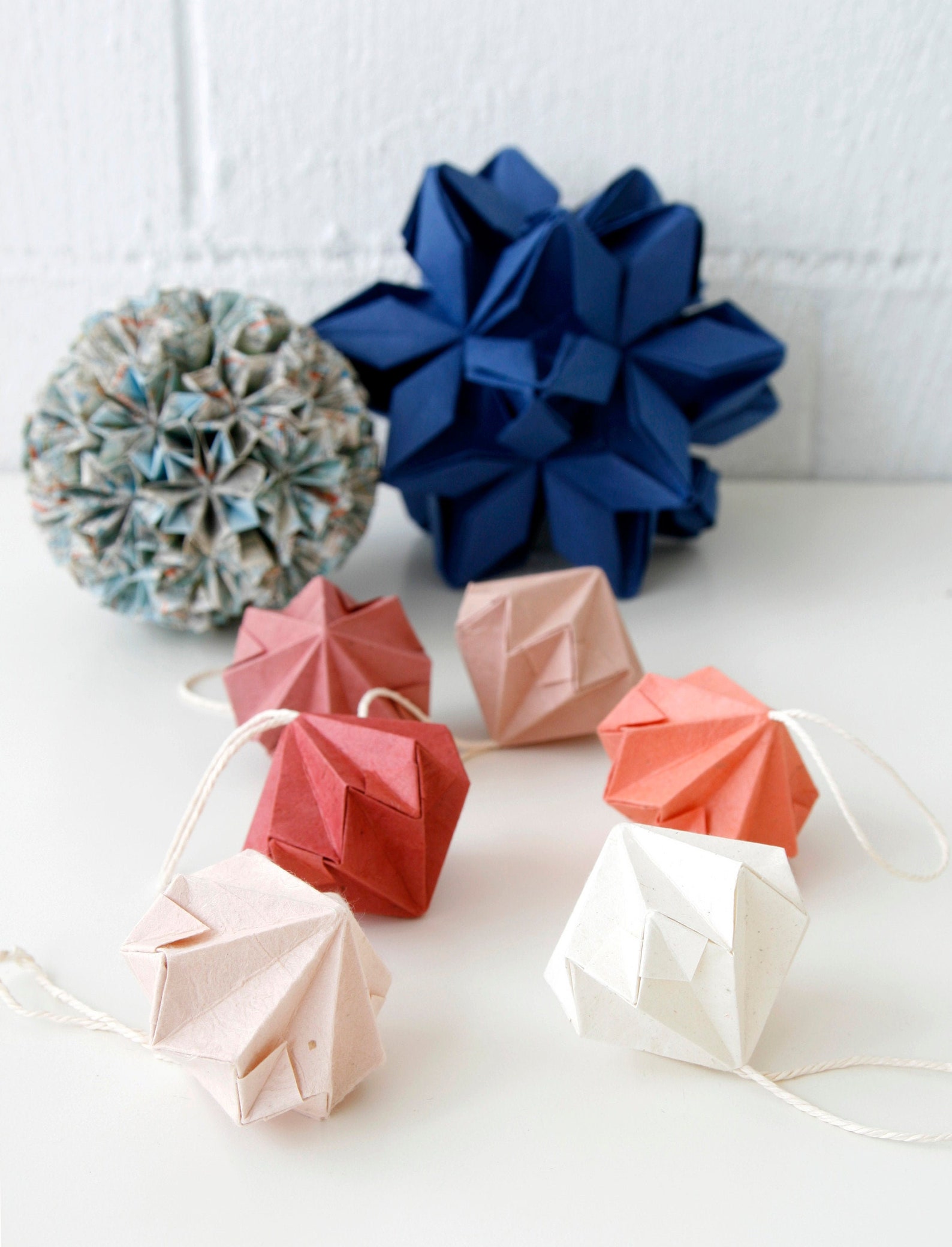 Handmade Origami Diamond Ornaments X 6 | Etsy