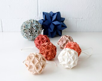 Handmade Origami Decoration (diamond) Ornament x 6