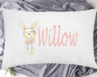 Bunny pillowcase | Etsy Cute Kids Bunny Pillowcase Personalised