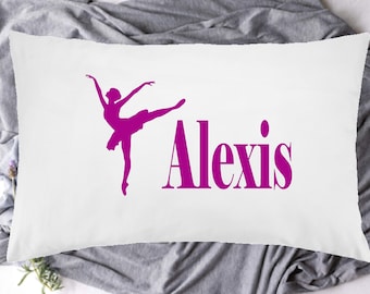Personalised Pillowcase, Custom Pillowcase, Girls Pillowcase, Custom Pillow Cover, Pillowcase, Custom Bedding, Ballerina Pillowcase