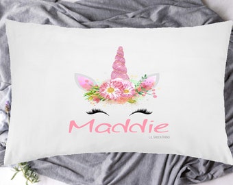 Personalised Pillowcase, Custom Pillowcase, Unicorn Pillowcase, Bed Pillowcase, Custom Pillow Cover, Custom Bedding, Nursery decor