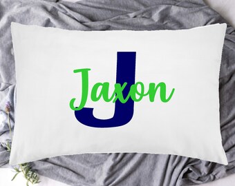 Personalized Pillowcase, Personalised Pillowcase, Custom Pillowcase, Pillowcase for Boy, Custom Pillow Cover, Pillowcase, Green and Blue
