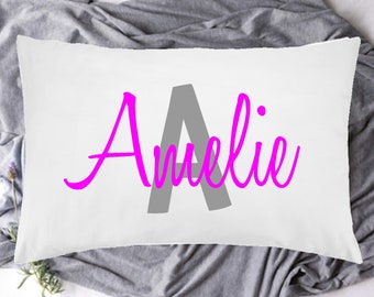 Personalised Pillowcase, Custom Pillowcase, Nursery Pillowcase, Custom Pillow Cover, Pillowcase, Custom Bedding, Name and initial Pillowcase