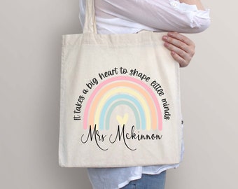 Personalised Teacher bag, Personalised Teacher gift, Custom Teacher Tote Bag, Any Name, Tote Bag, Teacher Gift Book Bag Personalized,