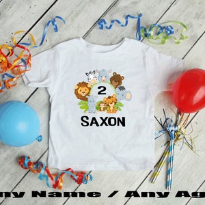 Birthday tshirt, Personalised tshirt, Personalized birthday tshirt, Personalised Birthday T-shirt. Birthday T Shirt, Animal Birthday Tee