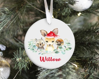 Ceramic Christmas Ornament, Personalised Christmas ornament,