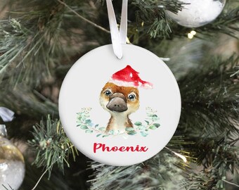 Platypus Christmas Decoration, Australiana Christmas, Australian Christmas, Ceramic Christmas Ornament, Personalised Christmas ornament,