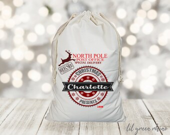 Personalised Santa Sack, Christmas Bag, Personalised Christmas Sack, Personalized Santa Bag, Christmas gifts, Custom Santa Sack, Personalize