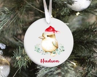 Kookaburra Christmas Decoration, Australiana Christmas, Australian Christmas, Ceramic Christmas Ornament, Personalised Christmas ornament,