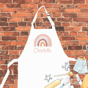 Personalised Rainbow Apron, Rainbow, Kids Apron, Personalised Apron, Personalized Kids Apron, Childrens Apron, Kids Baking Apron, Kids Apron image 1