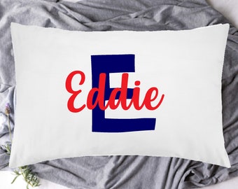 Personalized Pillowcase, Personalised Pillowcase, Custom Pillowcase, Pillowcase for Boy, Custom Pillow Cover, Pillowcase, Blue and Red
