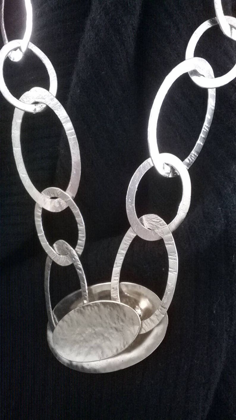 Handmade necklace with Central decorative element