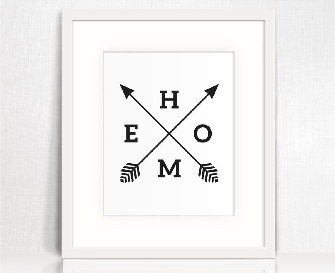 Home Word Art. Instant Download Art. Home Decoration. Arrow - Etsy