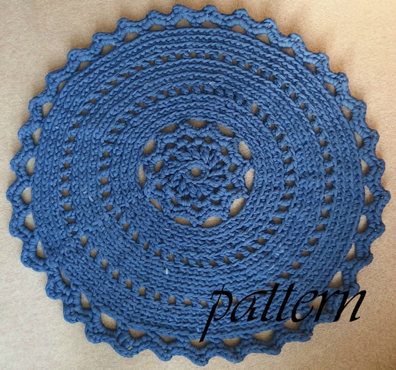 Digital Download Crochet Pattern T Shirt Yarn Rug Crochet Rug Etsy