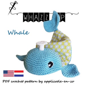 Crochet pattern Lovey | Security Blanket | Amigurumi Comforter Cuddle Toy | Whale (PDF) US/ Dutch| Crochet pattern Cuddle Cloth Whale