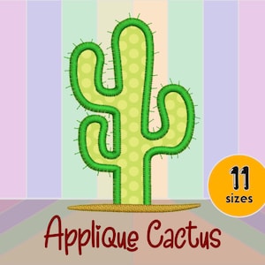 Disegno di applicazione di cactus - File di disegno per ricamo a macchina / Ricamo di cactus / Applicazione di cactus / Applicazione di cactus a macchina