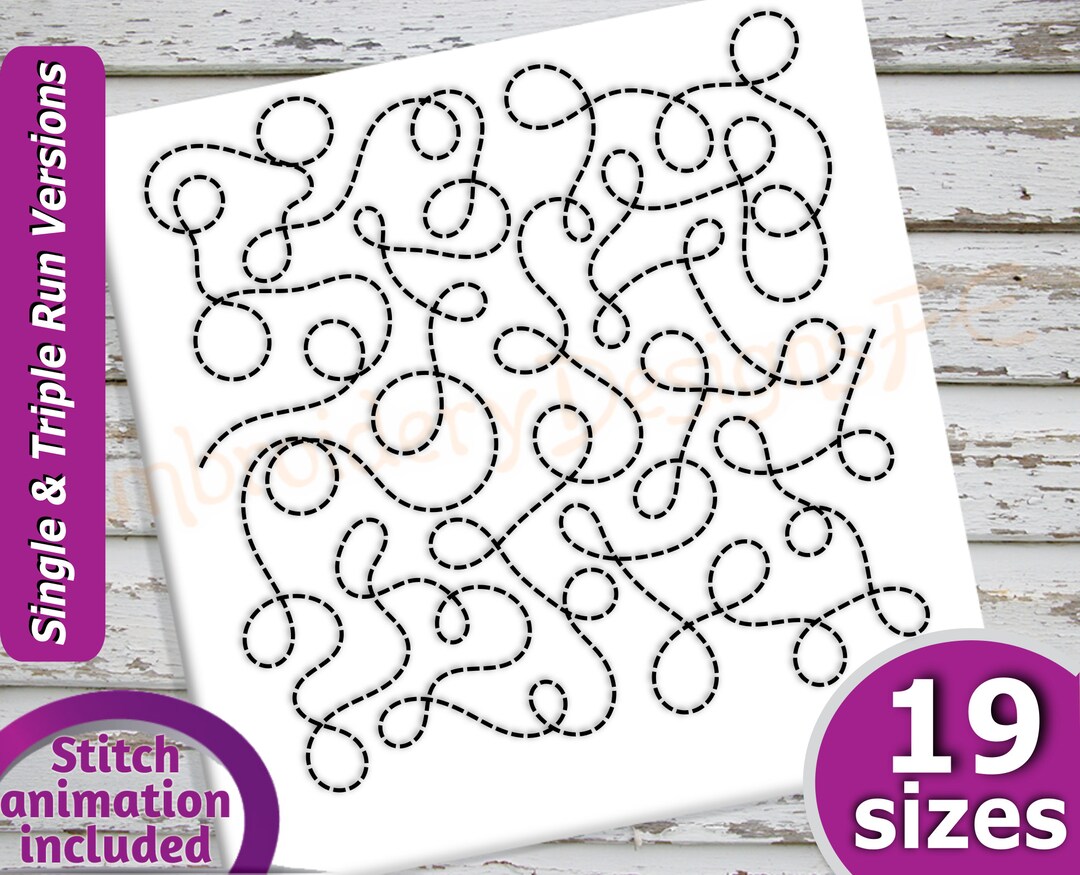 Loop Quilt Block Embroidery Design 19 Sizes Run & Triple Etsy