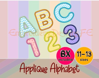 Applique All Letters & All Numbers Machine Applique Design Files