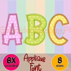 Applique Alphabet, Applique Font, Embroidery Font, Embroidery Alphabet, Machine Applique
