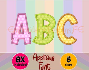 Applique Alphabet, Applique Font, Embroidery Font, Embroidery Alphabet, Machine Applique