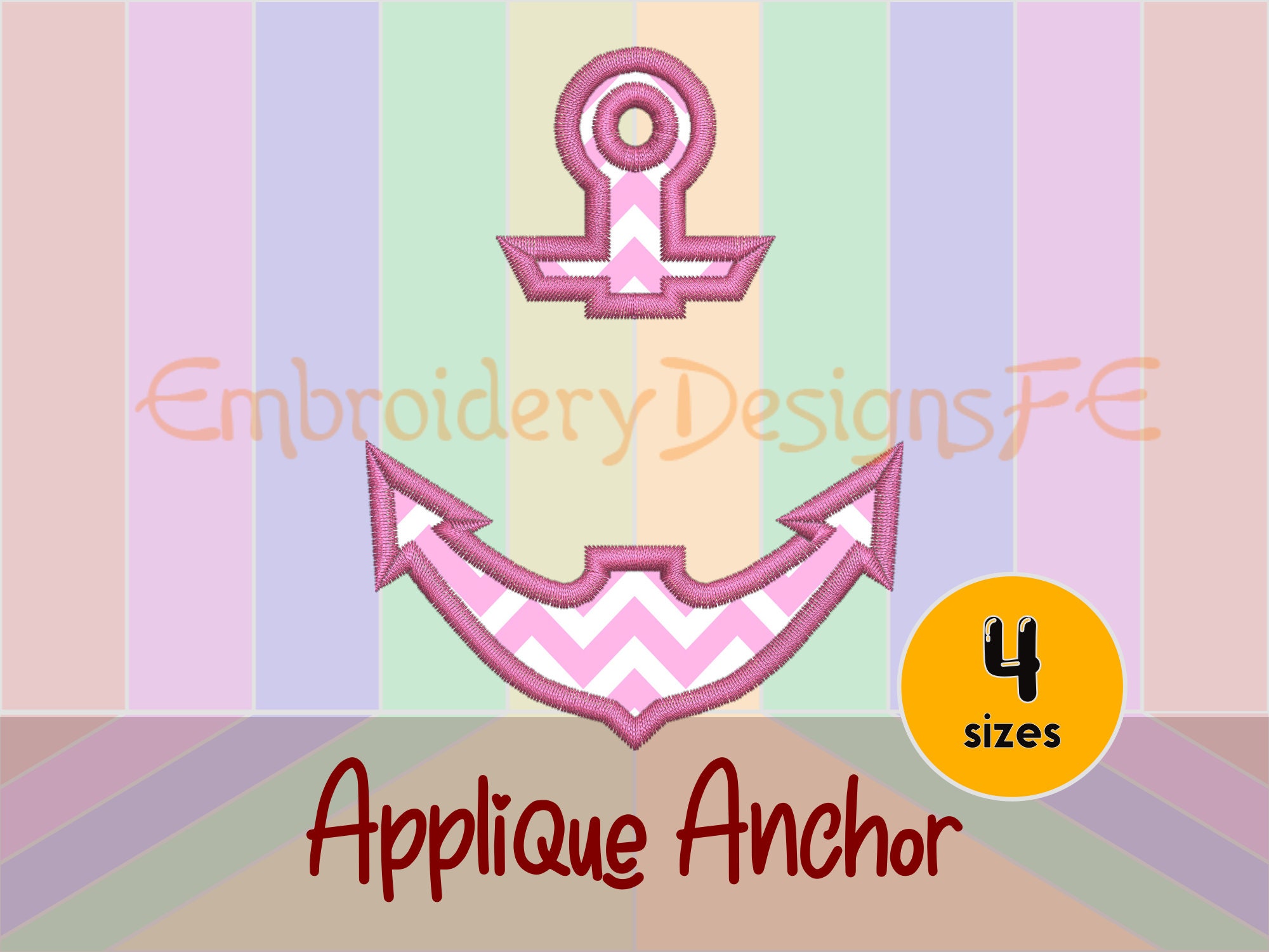 Anchor Split Applique Embroidery Design | Machine Embroidery File ...