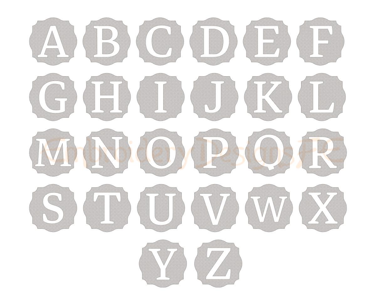 Embossed Alphabet Letters | 9 Sizes | Machine Embroidery File | Towel ...